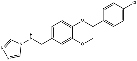 N-{4-[(4-chlorobenzyl)oxy]-3-methoxybenzyl}-N-(4H-1,2,4-triazol-4-yl)amine Structure