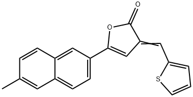 5-(6-methyl-2-naphthyl)-3-(2-thienylmethylene)-2(3H)-furanone Struktur