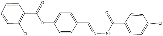 4-[2-(4-chlorobenzoyl)carbohydrazonoyl]phenyl 2-chlorobenzoate Struktur