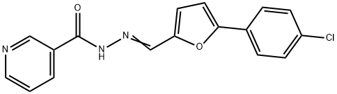 N'-{[5-(4-chlorophenyl)-2-furyl]methylene}nicotinohydrazide Struktur