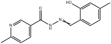 N'-(2-hydroxy-4-methylbenzylidene)-6-methylnicotinohydrazide Struktur