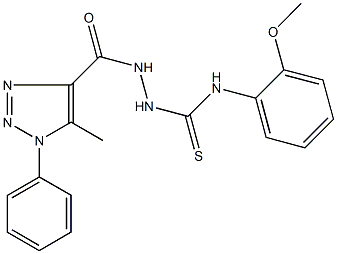 N-(2-methoxyphenyl)-2-[(5-methyl-1-phenyl-1H-1,2,3-triazol-4-yl)carbonyl]hydrazinecarbothioamide Struktur