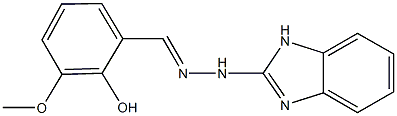 2-hydroxy-3-methoxybenzaldehyde 1H-benzimidazol-2-ylhydrazone Struktur