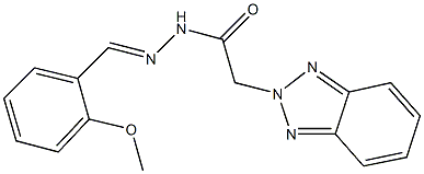 2-(2H-1,2,3-benzotriazol-2-yl)-N'-(2-methoxybenzylidene)acetohydrazide Struktur