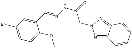 2-(2H-1,2,3-benzotriazol-2-yl)-N'-(5-bromo-2-methoxybenzylidene)acetohydrazide Struktur