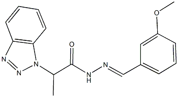 2-(1H-1,2,3-benzotriazol-1-yl)-N'-(3-methoxybenzylidene)propanohydrazide|