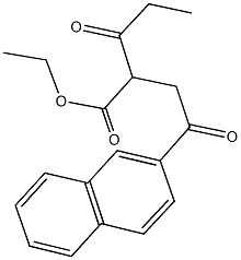 ethyl 2-[2-(2-naphthyl)-2-oxoethyl]-3-oxopentanoate Struktur