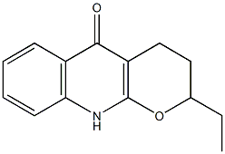 2-ethyl-2,3,4,10-tetrahydro-5H-pyrano[2,3-b]quinolin-5-one Struktur