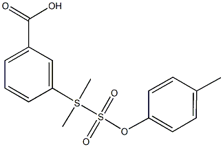 3-[1,1-dimethyl-2-(4-methylphenoxy)-2,2-dioxido-1lambda~4~-disulfanyl]benzoic acid Struktur