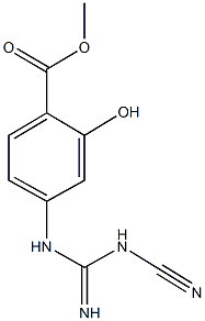 methyl 4-{[(cyanoamino)(imino)methyl]amino}-2-hydroxybenzoate Struktur