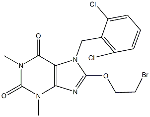 8-(2-bromoethoxy)-7-(2,6-dichlorobenzyl)-1,3-dimethyl-3,7-dihydro-1H-purine-2,6-dione Struktur