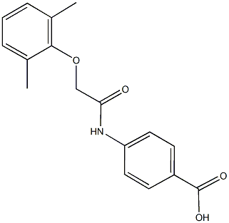 4-{[(2,6-dimethylphenoxy)acetyl]amino}benzoic acid Struktur