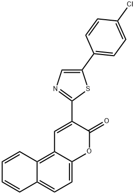 2-[5-(4-chlorophenyl)-1,3-thiazol-2-yl]-3H-benzo[f]chromen-3-one Struktur