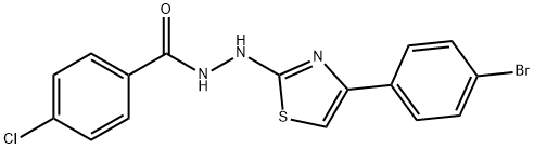 N'-[4-(4-bromophenyl)-1,3-thiazol-2-yl]-4-chlorobenzohydrazide Struktur