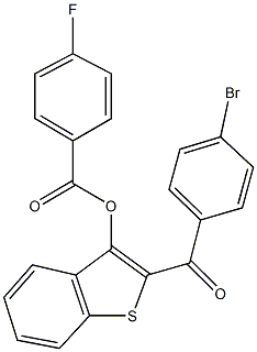 2-(4-bromobenzoyl)-1-benzothien-3-yl 4-fluorobenzoate Struktur