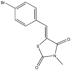 5-(4-bromobenzylidene)-3-methyl-1,3-thiazolidine-2,4-dione Struktur