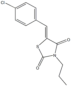 5-(4-chlorobenzylidene)-3-propyl-1,3-thiazolidine-2,4-dione Struktur