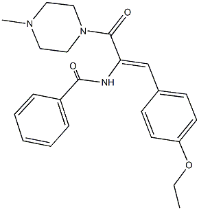 N-{2-(4-ethoxyphenyl)-1-[(4-methyl-1-piperazinyl)carbonyl]vinyl}benzamide Struktur