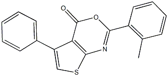 2-(2-methylphenyl)-5-phenyl-4H-thieno[2,3-d][1,3]oxazin-4-one Struktur