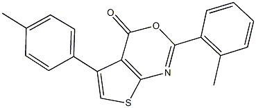 2-(2-methylphenyl)-5-(4-methylphenyl)-4H-thieno[2,3-d][1,3]oxazin-4-one Struktur