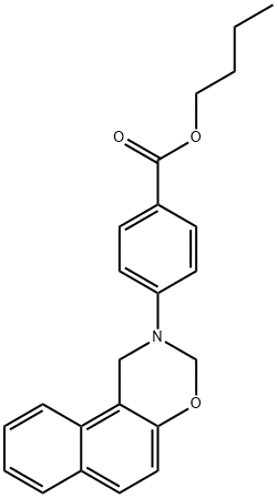 butyl 4-(1H-naphtho[1,2-e][1,3]oxazin-2(3H)-yl)benzoate Struktur