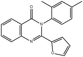 3-(2,4-dimethylphenyl)-2-(2-furyl)-4(3H)-quinazolinone Struktur