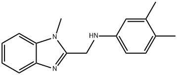 N-(3,4-dimethylphenyl)-N-[(1-methyl-1H-benzimidazol-2-yl)methyl]amine Struktur