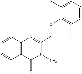 3-amino-2-[(2,6-dimethylphenoxy)methyl]-4(3H)-quinazolinone Struktur