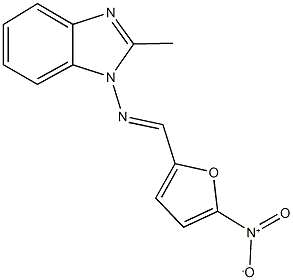 1-[({5-nitro-2-furyl}methylene)amino]-2-methyl-1H-benzimidazole Struktur