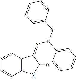 1H-indole-2,3-dione 3-[benzyl(phenyl)hydrazone] Struktur