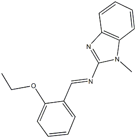 N-(2-ethoxybenzylidene)-N-(1-methyl-1H-benzimidazol-2-yl)amine Struktur