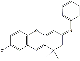 N-(7-methoxy-1,1-dimethyl-1,2-dihydro-3H-xanthen-3-ylidene)-N-phenylamine Struktur