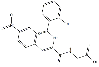 [(2-[(2-chlorobenzoyl)amino]-3-{4-nitrophenyl}acryloyl)amino]acetic acid Struktur