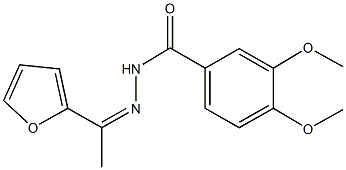 N'-[1-(2-furyl)ethylidene]-3,4-dimethoxybenzohydrazide Struktur