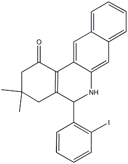 5-(2-iodophenyl)-3,3-dimethyl-3,4,5,6-tetrahydrobenzo[b]phenanthridin-1(2H)-one Struktur