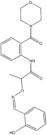 2-{[(2-hydroxybenzylidene)amino]oxy}-N-[2-(4-morpholinylcarbonyl)phenyl]propanamide Struktur