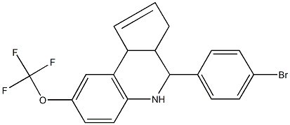 4-(4-bromophenyl)-8-(trifluoromethoxy)-3a,4,5,9b-tetrahydro-3H-cyclopenta[c]quinoline Struktur