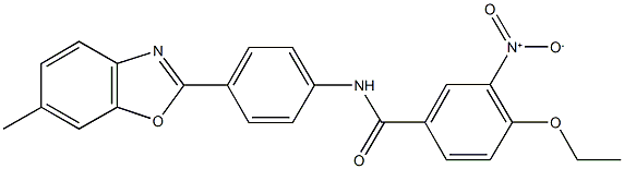 4-ethoxy-3-nitro-N-[4-(6-methyl-1,3-benzoxazol-2-yl)phenyl]benzamide Struktur