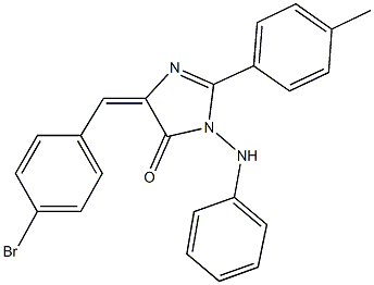 3-anilino-5-(4-bromobenzylidene)-2-(4-methylphenyl)-3,5-dihydro-4H-imidazol-4-one Struktur