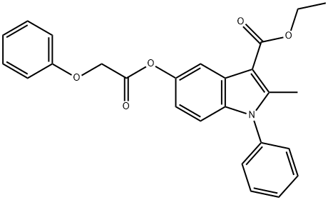 ethyl 2-methyl-5-[(phenoxyacetyl)oxy]-1-phenyl-1H-indole-3-carboxylate Struktur