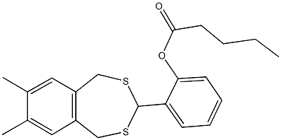 2-(7,8-dimethyl-1,5-dihydro-2,4-benzodithiepin-3-yl)phenyl pentanoate Struktur