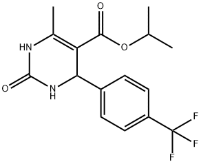 isopropyl 6-methyl-2-oxo-4-[4-(trifluoromethyl)phenyl]-1,2,3,4-tetrahydro-5-pyrimidinecarboxylate Struktur