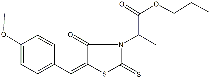 propyl 2-[5-(4-methoxybenzylidene)-4-oxo-2-thioxo-1,3-thiazolidin-3-yl]propanoate Struktur