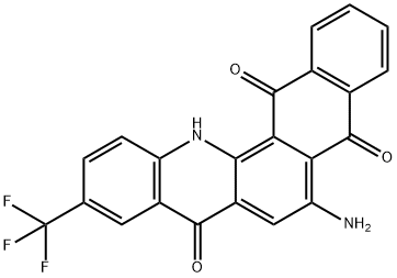 6-amino-10-(trifluoromethyl)naphtho[2,3-c]acridine-5,8,14(13H)-trione Struktur