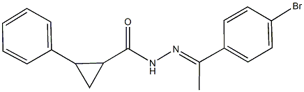 N'-[1-(4-bromophenyl)ethylidene]-2-phenylcyclopropanecarbohydrazide Struktur