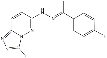 1-(4-fluorophenyl)ethanone (3-methyl[1,2,4]triazolo[4,3-b]pyridazin-6-yl)hydrazone Struktur