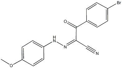 3-(4-bromophenyl)-2-[(4-methoxyphenyl)hydrazono]-3-oxopropanenitrile Struktur