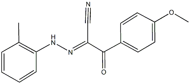 3-(4-methoxyphenyl)-2-[(2-methylphenyl)hydrazono]-3-oxopropanenitrile Struktur