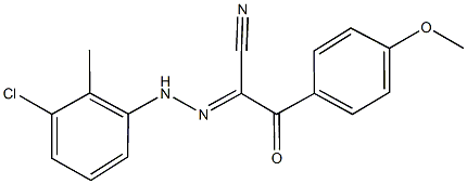 2-[(3-chloro-2-methylphenyl)hydrazono]-3-(4-methoxyphenyl)-3-oxopropanenitrile Struktur