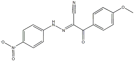 2-({4-nitrophenyl}hydrazono)-3-(4-methoxyphenyl)-3-oxopropanenitrile Struktur